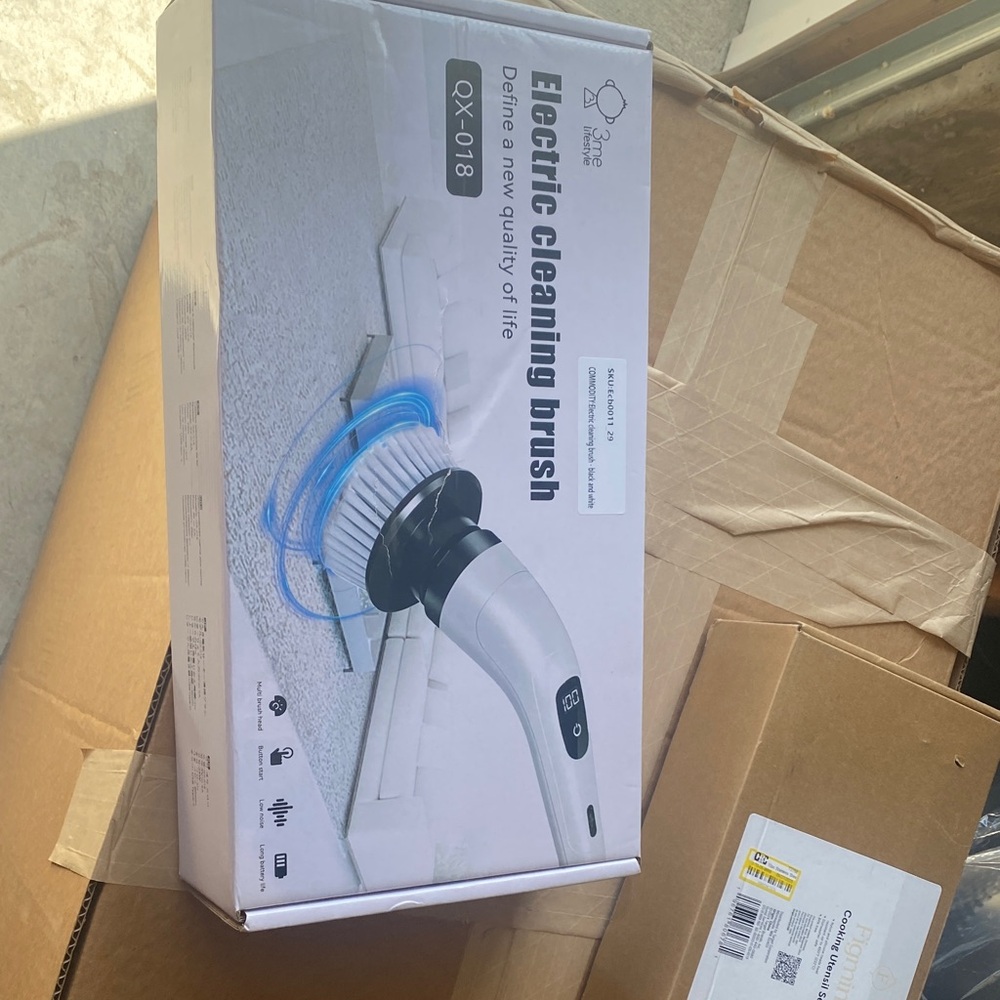 NIB Electric Cleaning Brush - White/Black priced lowest
